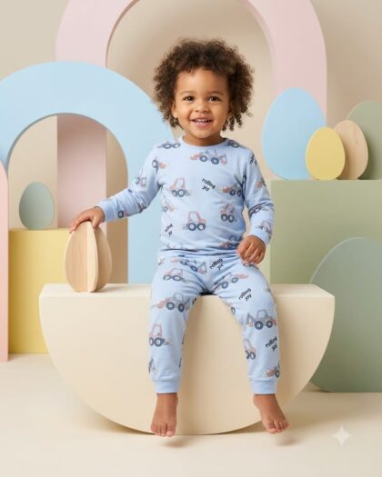 Construction Print Night Suit