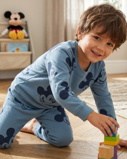 Mickey Mouse Printed Kids Co-Ord Set – Full Sleeve Sweatshirt & Pants
